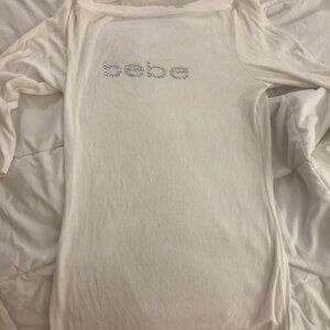White Bebe shirt, never worn!
